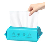 MAYCREATE Disposable Towels for Face and Baby Care with Dry Wet Dual Use | 72 Count 100% Cotton 20×20 cm