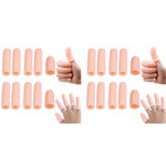 MAYCREATE Finger Protection Gel Support Gloves for Cracking and Arthritis | 20PCS Silicone Apricot Covers