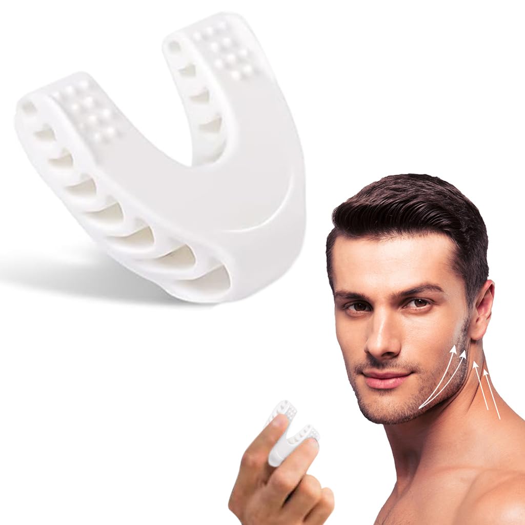 MAYCREATE 40lbs Jawline Exerciser Tool for Men Women Foodgrade Silicone Jaw Line Shaper Jaw Exerciser for Intermediate & Advance Users