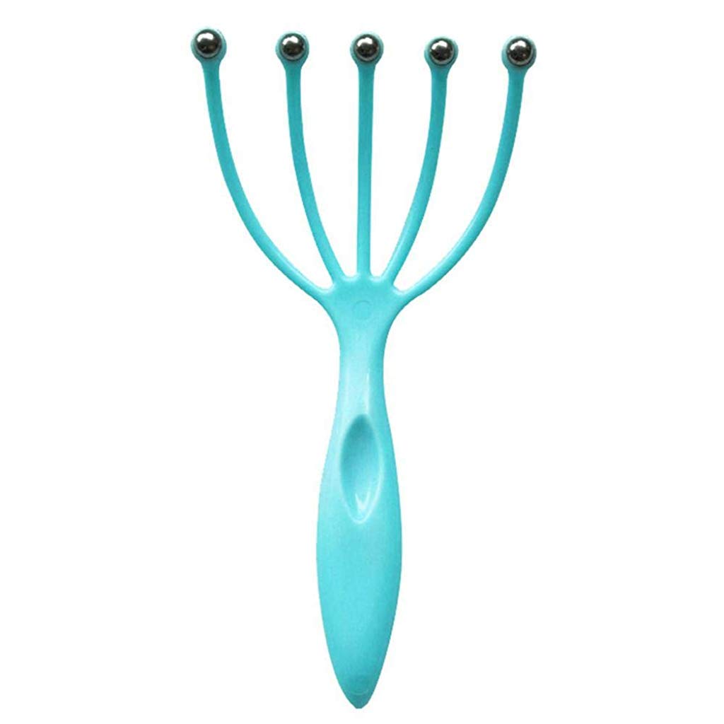 MAYCREATE Head Massager for Scalp Relaxation with 5 Fingers Steel Balls and Non Slip Handle | Stress Relief and Improved Sleep