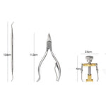MAYCREATE Toe Nail Correction Tool for Ingrown Nails with Lever Mechanism | 3Pcs Stainless Steel Pedicure Set