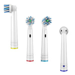 MAYCREATE Pack of 4 Replacement Toothbrush Heads Compatible Generic Electric Toothbrush Heads, For Oralb Electric Toothbrush Head Braun Bases (White for Oralb Electric Toothbrush)