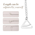 MAYCREATE Bra Straps for Women featuring Adjustable 42–45 cm Crystal Chain | Silver and Gold