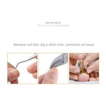 MAYCREATE Toe Nail Correction Tool for Ingrown Nails with Lever Mechanism | 3Pcs Stainless Steel Pedicure Set