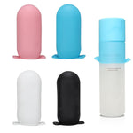 MAYCREATE® 4Pcs Travel Bottle Cap Sleeves High Elastic Silicone Bottle Covers Leaking Proof Sleeves forToiletries Travel Bottles Close-fit Travel Bottle Cap Sleeves