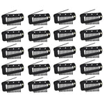 MAYCREATE® 20Pcs Black Chunni Dupatta Clips with Safety Pins, Stainless Steel Dupatta Pin Snap-on Hijab & Wig Clips for Women, Strong Grip, Rust-Resistant, Versatile Pins for Party & Daily Use