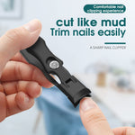 MAYCREATE Nail Cutter For Men Stainless Steel Nail Clippers with Leather Cover Toenail Clippers Wide-Opening Sharp Jaws for Thick Nails, Professional Nail Trimmer