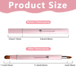 MAYCREATE Retractable Travel Lipstick Brush 2 in 1 Double-ended Lipstick Brush Lip Liner Brush Dustproof Design Versatile Makeup Brush for Lipstick, Lip Balm, Lip Gloss, Concealer