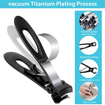 MAYCREATE® Nail Cutter for Men Toe Nail Cutter for Thick Nails Cutting Clipper Trimmer for Women Wide-Opening Sharp Jaws Stainless Steel Large Nail Clippers Set with Nail File 3 PCS