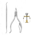 MAYCREATE Toe Nail Correction Tool for Ingrown Nails with Lever Mechanism | 3Pcs Stainless Steel Pedicure Set