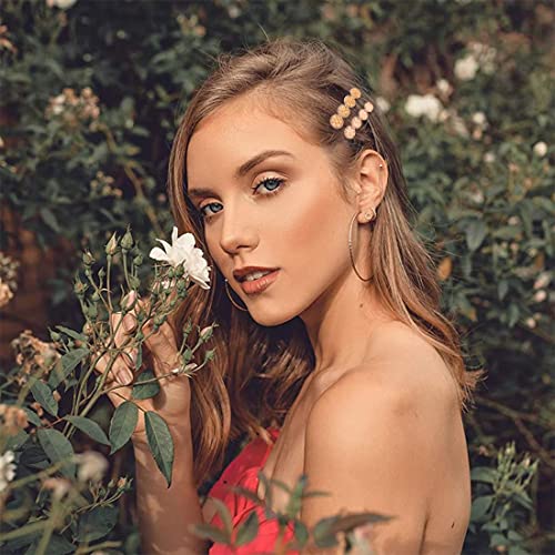 MAYCREATE 4 Pcs Fashion Crystal Rhinestone Hairpin,Non slip Acrylic Resin Hair Clips,Elegant Lady Hair Accessories for Women and Girls