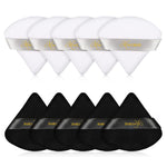 MAYCREATE Makeup Sponge Puff 4pcs for Dry and Wet Use with Butterfly Wing Handle | Hydrophilic Polyurethane Blender