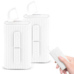 MAYCREATE 2 Pack Portable Dental Floss Case, Automatic Dental Floss Pick Organizer Travel Flosser Dispenser Storage Case Refillable Holder Boxes with 10 Floss Picks for Cleaning Teeth, Oral Care