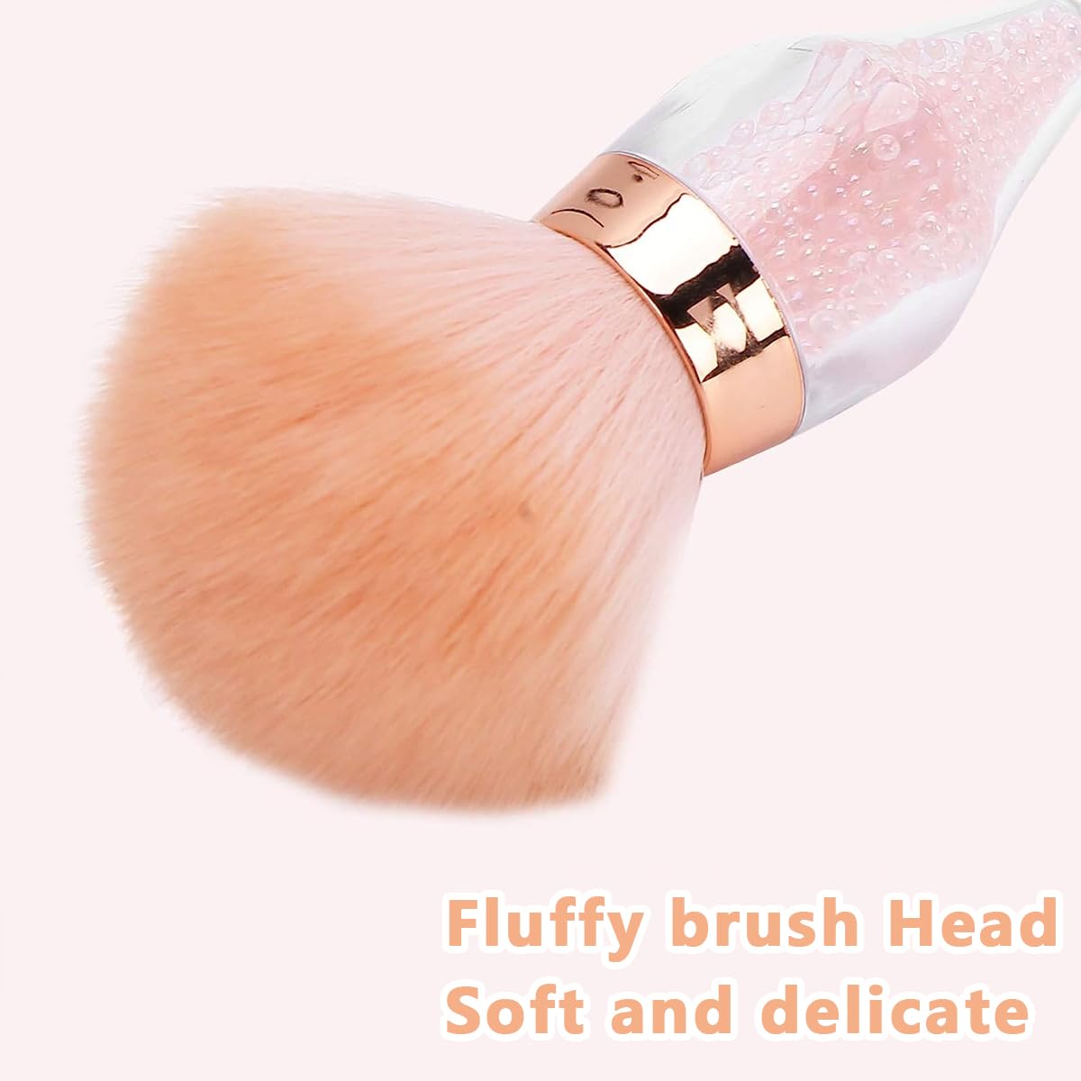 MAYCREATE Large Powder Brush for Makeup, Stand-up Fluffy Makeup Brush for Applying Pressed or Loose Powder, Creative Bendable Handle Beauty Foundation Makeup Brushes