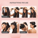 MAYCREATE® 9PCS Heatless Hair Curler, Soft Heatless Curls Satin Velvet Overnight Flexi Blowout Rods with with Hook, No Heat Overnight Sleeping Curling for Hair Styling Tools, Beige