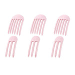 MAYCREATE Hair Volumizer Volume Clips 6pcs for Root Lifting with Serrated Grip | Pink Styling Tool