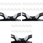 MAYCREATE Adhesive Eyeglasses Nose Pads with D Shape Anti Slip Design | 12 Pairs White Silicone