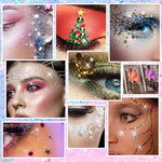 MAYCREATE® 4 Sheet Face Gems Rhinestones Pearl Stickers Kit for Makeup with Tweezer Self-Adhesive Glitter Color Festival Jewels Hair Sticker Crafts Nail Art Clothes Making 3 PCS