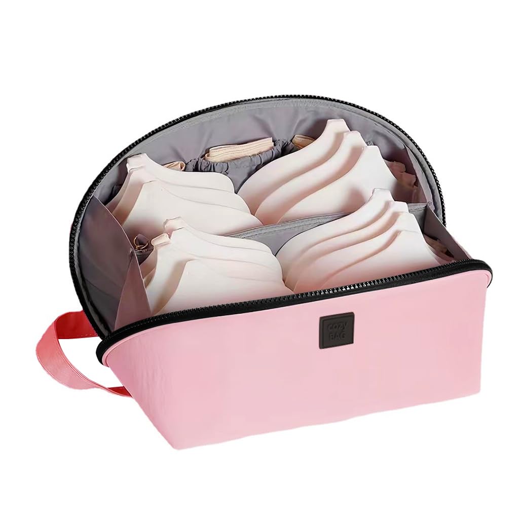 MAYCREATE Underwear Travel Bag for Luggage with Zippered Privacy Design and Handle | 21x13x24 cm Waterproof PU Organizer