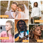 MAYCREATE® 292pcs Hair Jewelry for Braids & Dreadlocks, Assorted Stylish Metal Hair Pendants, Coils Rings Clips Accessories for Women & Girls