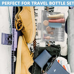 MAYCREATE® 33PCS Travel Bottles for Toiletries Refillable Bottle Empty Containers Cream Jars Spray Bottle Kit for Lotion Shower Gel Shampoo