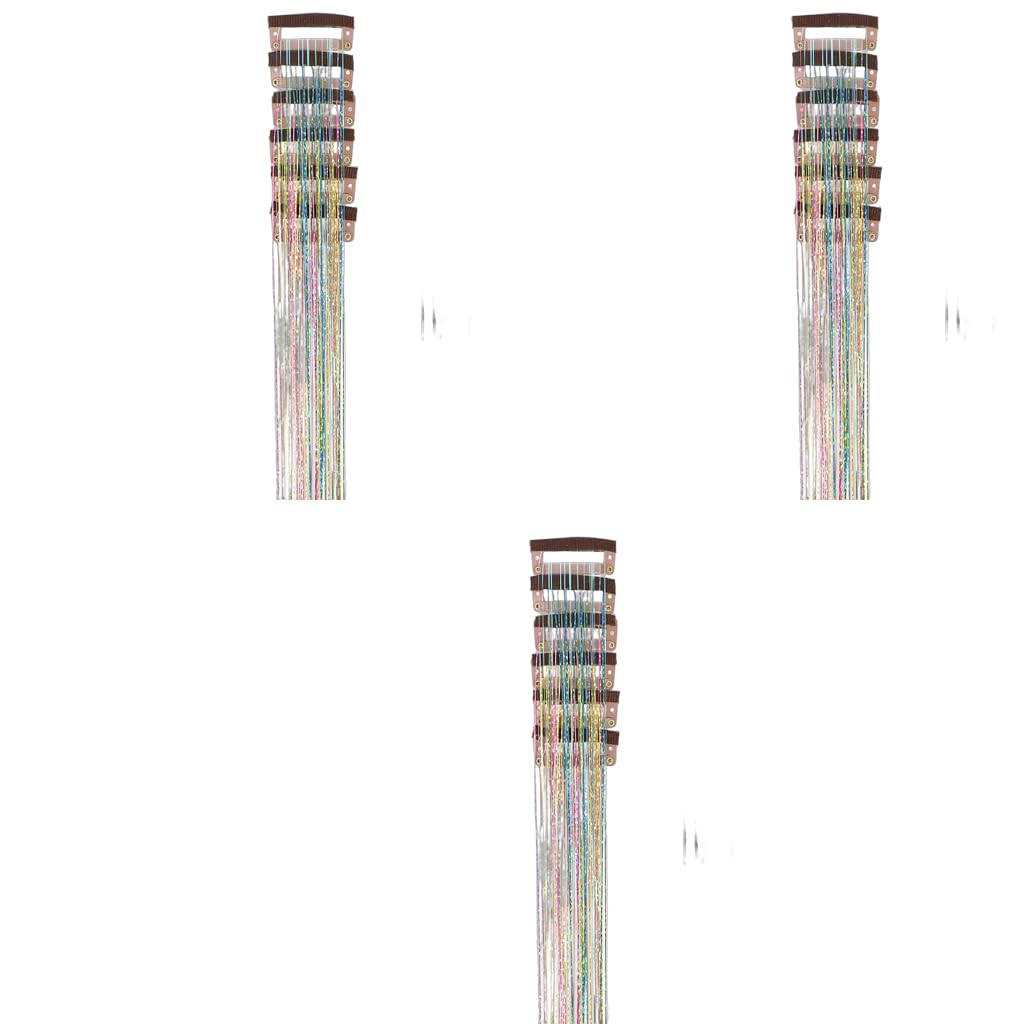 MAYCREATE Hair Tinsel Extensions for Women featuring 18PCS 20 Inch Glitter Clip In Strands | Festival Sparkle Highlights