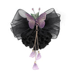 MAYCREATE® Hair Net Barrette Floral Bun Clips For Women Girls Gift, Hair Bun Accessories Spring Clip Hairnet For Dancer Nurse Work Or Daily