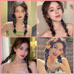 MAYCREATE 5Pcs Rhinestone Hair Clip Chains Braids Hair Accessories for Women Stylish 20 Inch Hair Extensions Girls Dazzling Crystal Silver Hair Chains Long Tassle