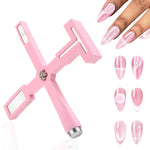 MAYCREATE Nail Magnet Set, Upgraded 5 in 1 Nail Magnet Set for 3D Cat Eye Gel Polish Tools, Magnet Wand for Nails Cat Eye Nail Design Tools Nail Art DIY Accessories, Pink