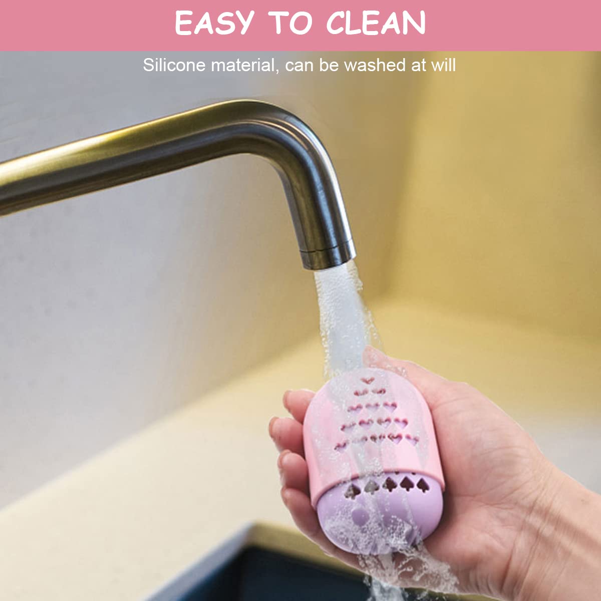 MAYCREATE Beauty Blender Sponge Silicone Storage Case,Makeup Sponge Blender Rack Portable Travel Case for Beauty Blender Sponge