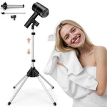 MAYCREATE Tripod Floor Holder for Hair Dryer with 75–105cm Adjustable Height and 180° Rotatable Clamp | Aluminum Alloy Hands Free Styling Stand