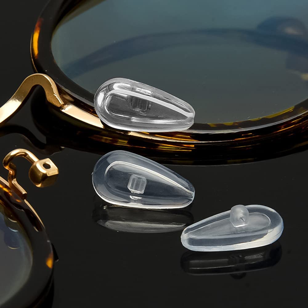 MAYCREATE Eyeglasses Nosepad Repairing Kit, 35pcs Silicone Nosepad,with 3 in 1 Screwdriver,Screws Tweezers, Antiskid Earhook, Glasses Cloth,Grid Box Storage Organizer (5 shape)