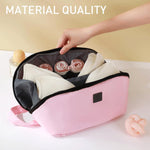 MAYCREATE Underwear Travel Bag for Luggage with Zippered Privacy Design and Handle | 21x13x24 cm Waterproof PU Organizer