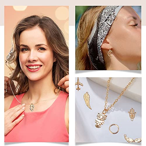 MAYCREATE® Metal 100Pcs Gold Alloy Charms For Jewellery Making Pendants Bulk Lots Antique Mixed Diy Necklace Bracelets Kit For Jewelry Making And Crafting Supplies X 2