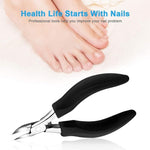 HANNEA Toenail Clippers for Thick Nails Nail Clippers Kit Set for Men and Women Heavy Duty Nail Nippers Cutter for Pedicure Precision Ingrown Fingernails (Black2)