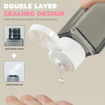 MAYCREATE Travel Bottles for Toiletries with Flip Lid Leak Proof Design 60 ml Pink Set | Refillable PE and PP Containers