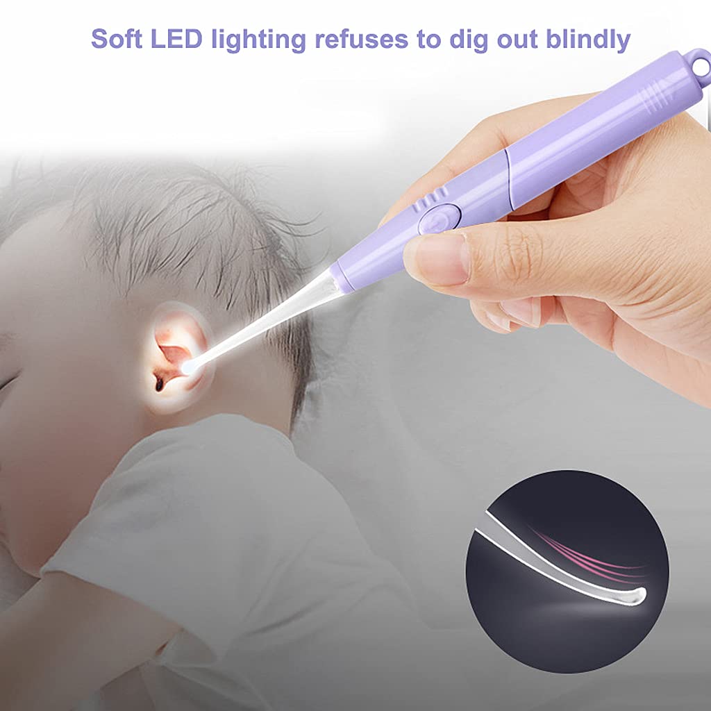 MAYCREATE 3Pcs Ear Cleaner Kit With Metal Storage Box, Earwax Spoon Digger & Tweezers, LED Light Ear Picking Tools Kit for Adults and Kids Ears Cleaning(Batteries Not Included)