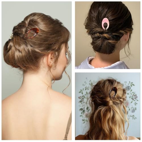 MAYCREATE® 3pcs Large Hair Pins for Women, 4.72 in Easy Twisted Half-Updo, Hair Bun Accessories for Women Girls Twisted Crown Braid