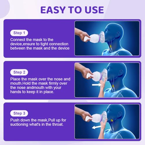 MAYCREATE® Anti Choking Device for Kids and Adults, Portable Choking Rescue Device with Airway Suction for Home Travel School and Emergency Use, Purple