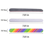 MAYCREATE Nail Files Set for Home and Salon Use with 3 Double Sided 100/180 Grit Tools | Includes 4 Step Buffer Block and Mini Nail Brush