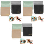 MAYCREATE Pocket Cosmetic Bag for Travel with Self Closing Design | 12PCS Waterproof PU Pouches