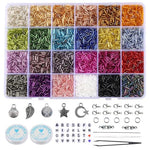 MAYCREATE® SANNIDHI Beads for Jewellery Making Kit, 150g/Box Metallic Plated Beads for Craft DIY Set Spacer Beads for Bracelet Necklace Jewelry - 8 Styles, 3 Colors (Gold/Sliver/Rose Gold)