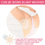 MAYCREATE Sweat Pads for Underarms with Invisible Shoulder Strap and Washable Polyester | 2 Pcs Reusable Pads for Women and Men