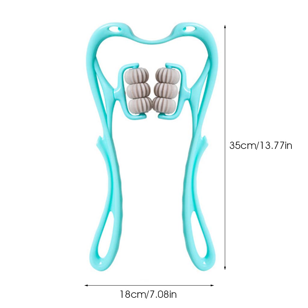 MAYCREATE Neck Massager, 6 Neck Massager Rollers for Pain Relief Manual Roller Massager for Neck, Relaxology Neck Massager Relieve Neck Soreness Muscle Pain