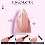 MAYCREATE 150Pcs Almond Shape Nails Nude Color Press On Nails with 24Pcs Adhesive Nail Tabs DIY Nail Art Nail Extension Press on Fake Nails Full Cover Press On Nails Colored Tip Almond Fake Nail