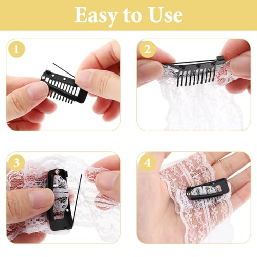 MAYCREATE® 6PCS Chunni Dupatta Fixing Clip Stainless Steel Pin for Clothing Shawl Fixing Silver Gold Black