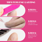 MAYCREATE Nail Adhesive Tabs for Press On Nails with 240 Double Sided Sheets | Easy Reusable Glue Stickers