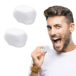 MAYCREATE 2Pcs Jawline Exerciser for Men Women 50lbs Silicone Jawline Jaw Line Shaper Jaw Trainer Face Slimmer Neck Toning Tool for Beginner, Intermediate & Advance, Define Jawline (White)