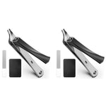 MAYCREATE Nail Clipper Set 4PCS for Fingernails and Toenails with Slanted Blade | Stainless Steel