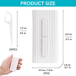 MAYCREATE 2 Pack Portable Dental Floss Case, Automatic Dental Floss Pick Organizer Travel Flosser Dispenser Storage Case Refillable Holder Boxes with 10 Floss Picks for Cleaning Teeth, Oral Care